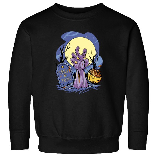 Halloween Zombie Candy Trick Or Treat Sweatshirts