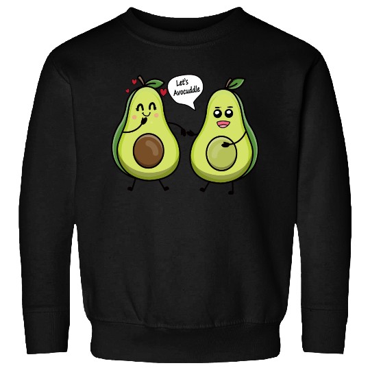 Lets avocuddle avocado valentine pun Sweatshirts