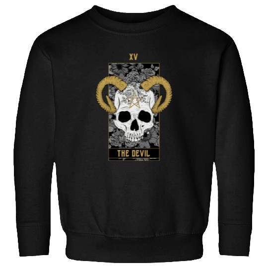 The Devil Tarot Card Skull Sweatshirts