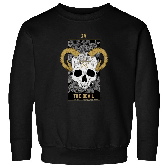 The Devil Tarot Card Skull Sweatshirts
