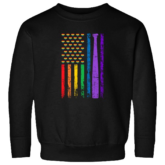 American Sports Flag Rainbow LGBT Pride Month Sweatshirts