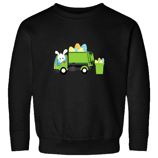 Garbage Truck Easter Bunny Egg Hunt Toddler Kids B Sweatshirts