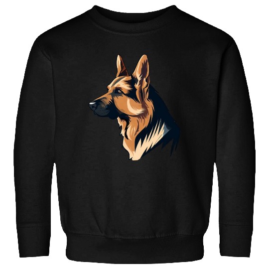 GERMAN SHEPHERD ART PETS PUPPY DOG ANIMALS DRAWING Sweatshirts