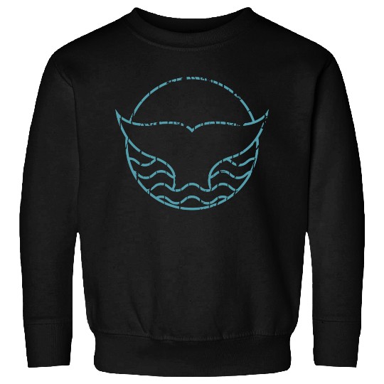 Save The Whales Minimalistic Whale Tail Ocean Sweatshirts