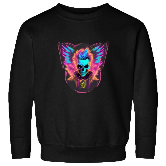 Skull Neon Wizard Sweatshirts