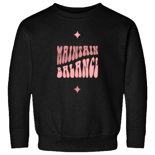 Light Pink Dark Pink Typecentric Psychedelic Sweatshirts