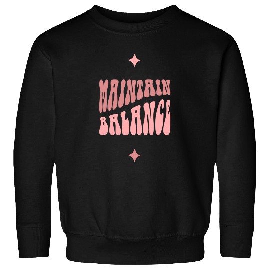 Light Pink Dark Pink Typecentric Psychedelic Sweatshirts
