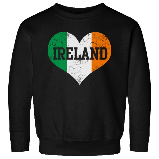 Ireland Flag Heart Irish St Patrick s Day Sweatshirts