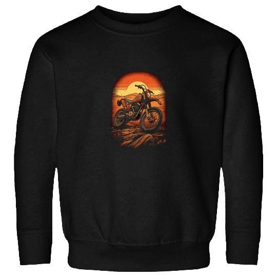 Dirt Bike Motorcycle Motorbike MX Biker Retro Sweatshirts
