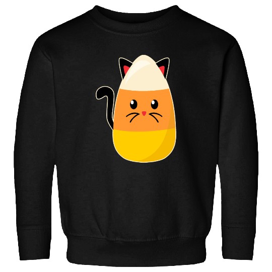 Candy Corn Cat Halloween Sweatshirts