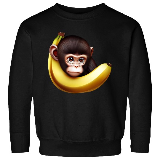Monkey hide and seek banana Sweatshirts