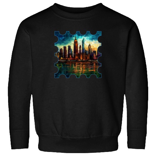 New York skyline Reverie A Symphony of Dreams Sweatshirts