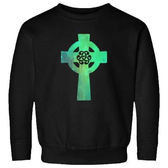 Irish Celtic Cross Knot St Patrick'S Day Christian Sweatshirts