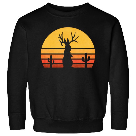 Eighties Jackalope Cryptid Rabbit Sweatshirts