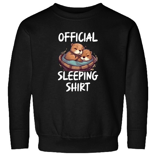 Official sleeping pajama Sweatshirts sea otter