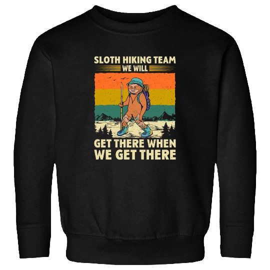 Sloth Hiking Team Wanderlust funny Mountaineer Sweatshirts