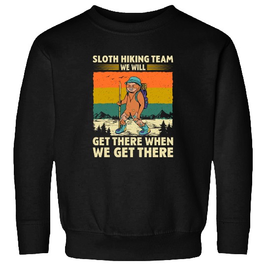 Sloth Hiking Team Wanderlust funny Mountaineer Sweatshirts