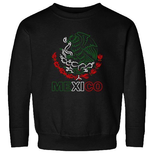 Mexico With Mexican Eagle From Flag Red Green And Sweatshirts