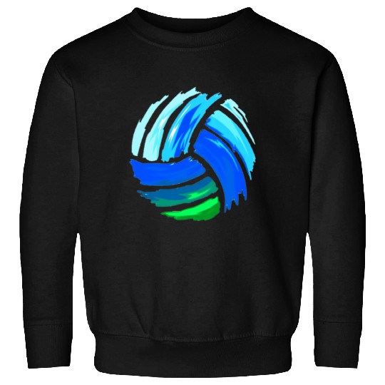 Volleyball Blue Green Best Sports N Sweatshirts