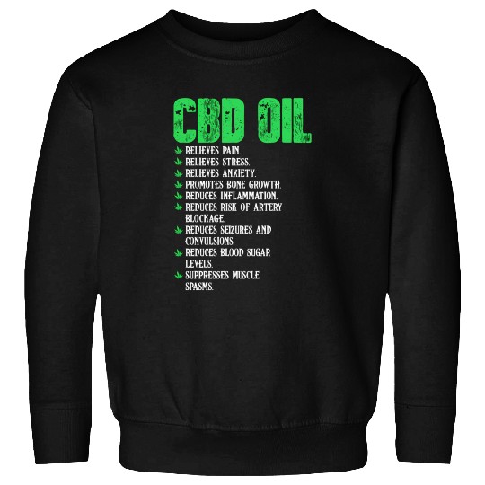Cbd Oil Healthy Lifestyle Facts Promarijuana Sweatshirts