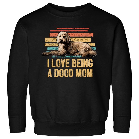 I Love Being A Doodle Mom Retro Goldendoodle Dog Sweatshirts