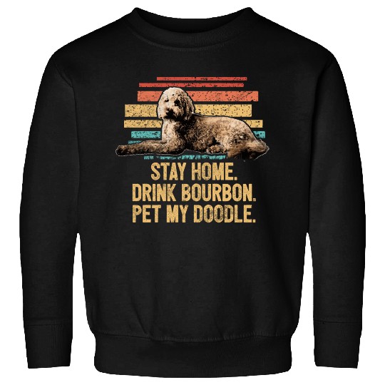 Pet My Doodle Retro Goldendoodle Dog Dad Doodle Sweatshirts