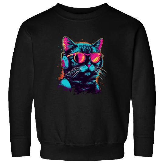 80s Cat Music Sweatshirts