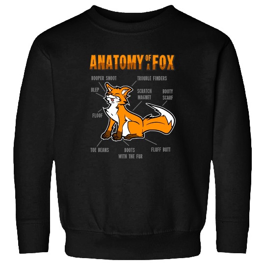 Anatomy Fox Furry Fursona Sweatshirts