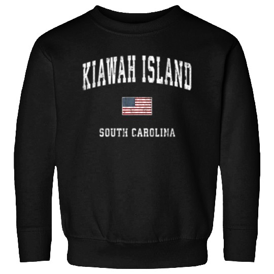 Kiawah Island South Carolina Sc American Flag Sweatshirts