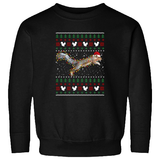 Squirrel Santa'S Ugly Sweatshirts