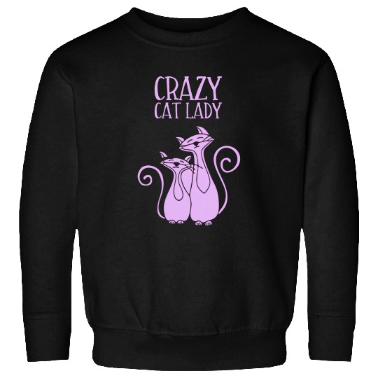 Crazy Cat Lady For Cat Purple Sweatshirts