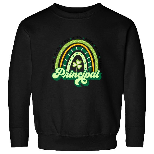 Boho Rainbow Shamrock One Lucky Principal St Sweatshirts