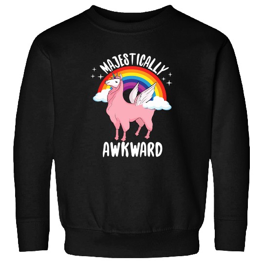 Majestically Awkward Llamacorn Llama Uorn Sweatshirts