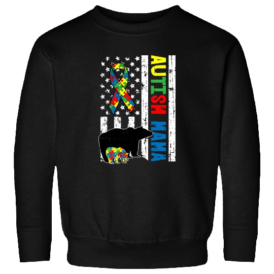 Mama Bear Family Autism Awareness For Mom Sweatshirts