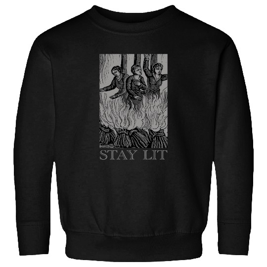 Stay Lit Occult Satan Witch Unholy Baphomet Tarot Sweatshirts