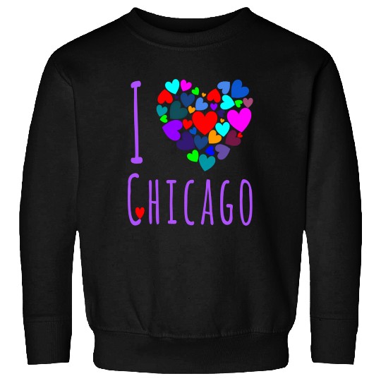 I Love Chicago Heart City Of Chicago Sweatshirts