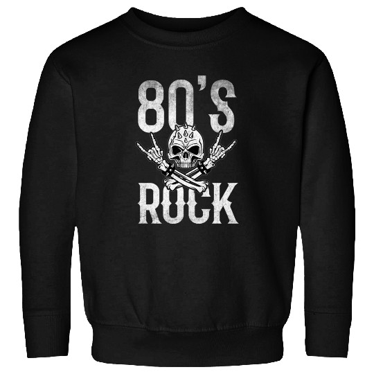 80S Rock And Roll Distressed Music Guitar Band Sweatshirts