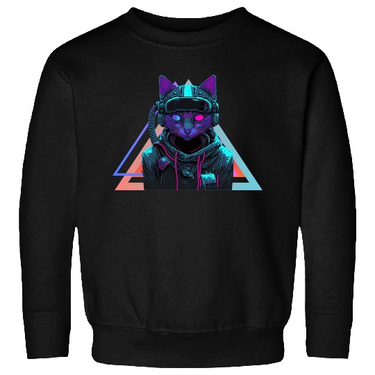 Cyberpunk cat Sweatshirts