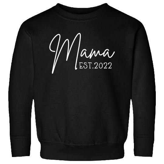 Mama Est 2022 Pocket Promoted To Mama Pregnancy Sweatshirts