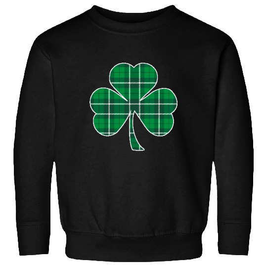 St Patric Day Irish Green Buffalo Plaid Shamrock Sweatshirts