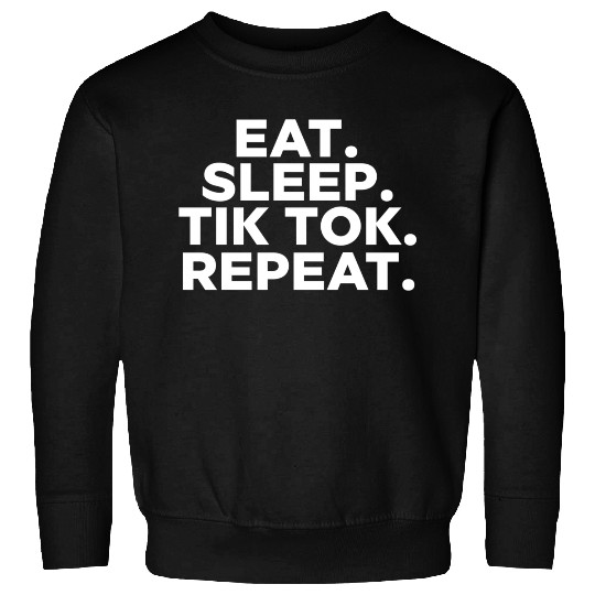Eat Sleep tiktok Repeat retro vintage colors Sweatshirts