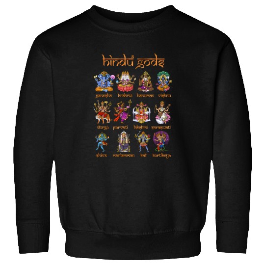 Hindu Gods Shiva Ganesha Hanu Hinduism Goddess Sweatshirts