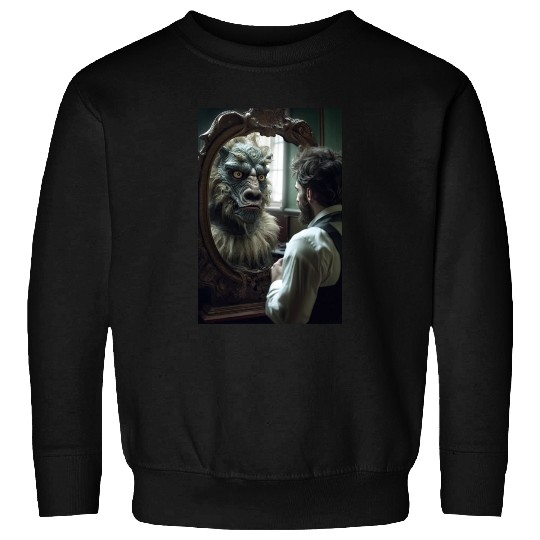 Reflections Unveiled: The Beast Within Sweatshirts
