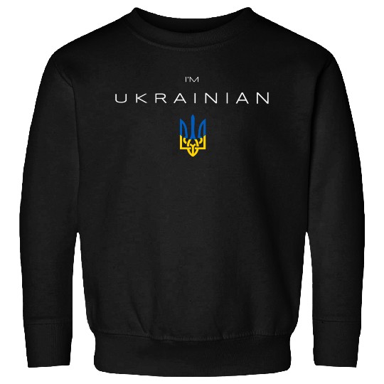 I am Ukrainian - I am from Ukraine Trident Flag Sweatshirts