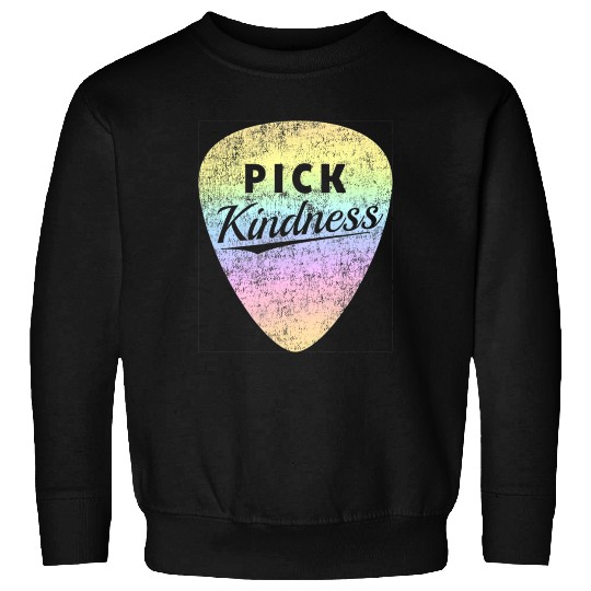 Pastel Rainbow Guitar Pick Pun Anti-Bullying Pick Sweatshirts