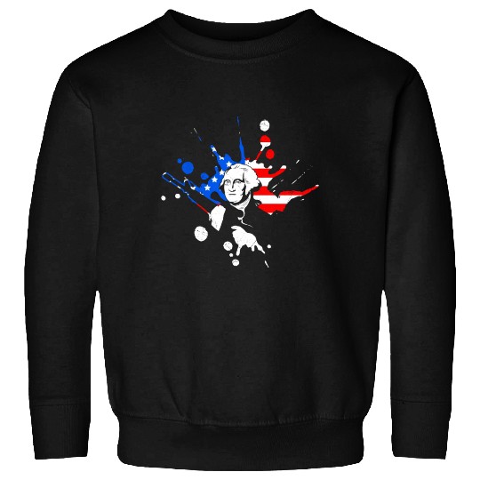 Merica George Washington Independence Day Sweatshirts