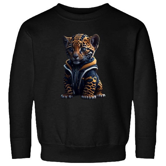 A cute tiny hyper realistic baby jaguar Sweatshirts