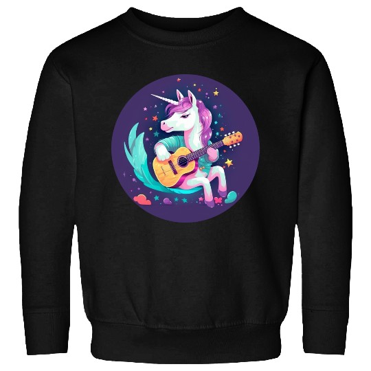 Unicorn Guitar Sunset Sweatshirts