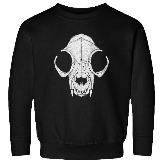 Cat Skull Pointillism Sweatshirts