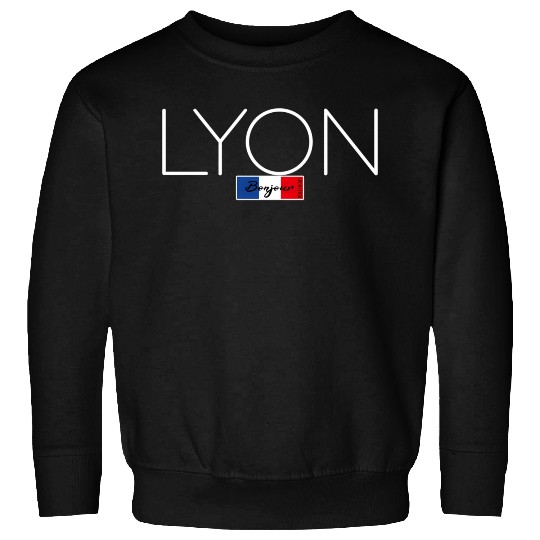Lyon France Summer Py White Writing Sweatshirts